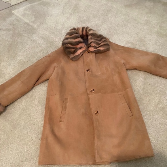 Louis Dell’olio suede and fur coat - Picture 4 of 10